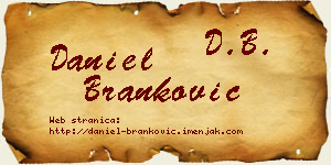 Daniel Branković vizit kartica